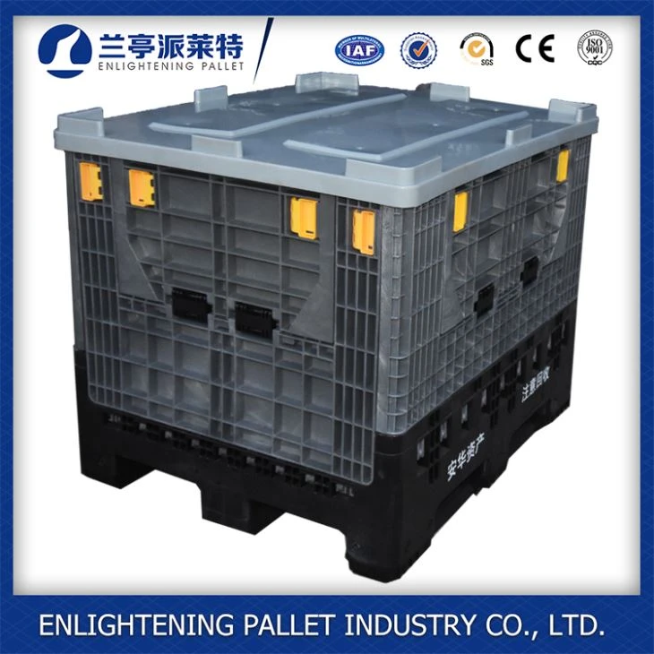 High Quality Hdpe Vented Stackable Bulk Fruit Collapsible Pallet Box For Sale