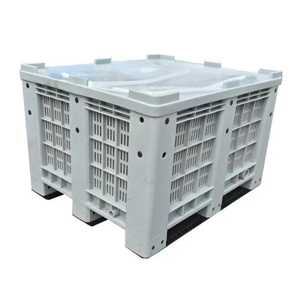 Rigid Plastic Pallet Box With Vented Walls