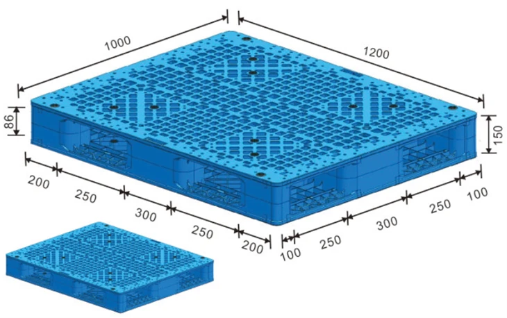 Double-Faced Grid Euro Plastic Pallet